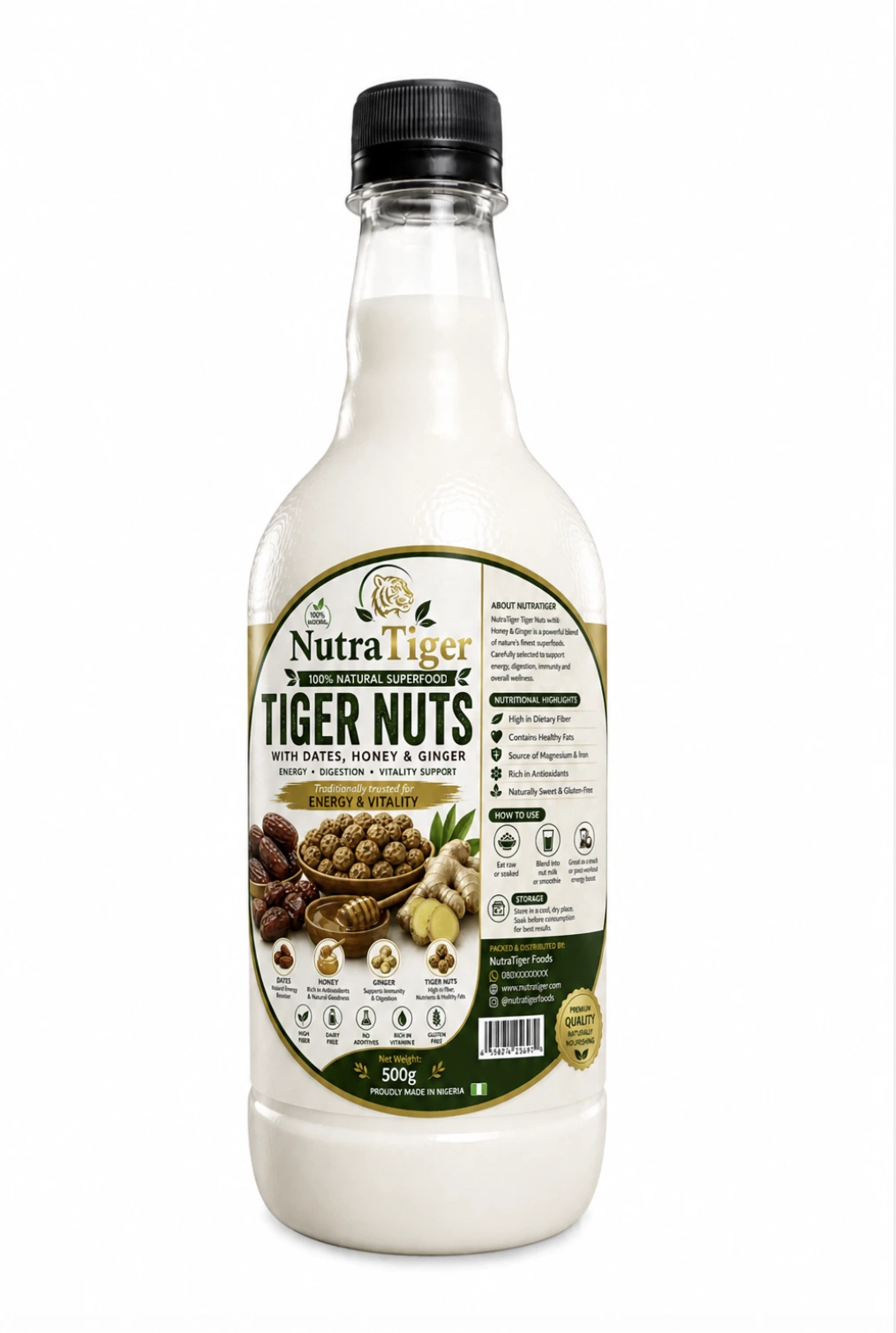 NutraTiger 500ml Bottle